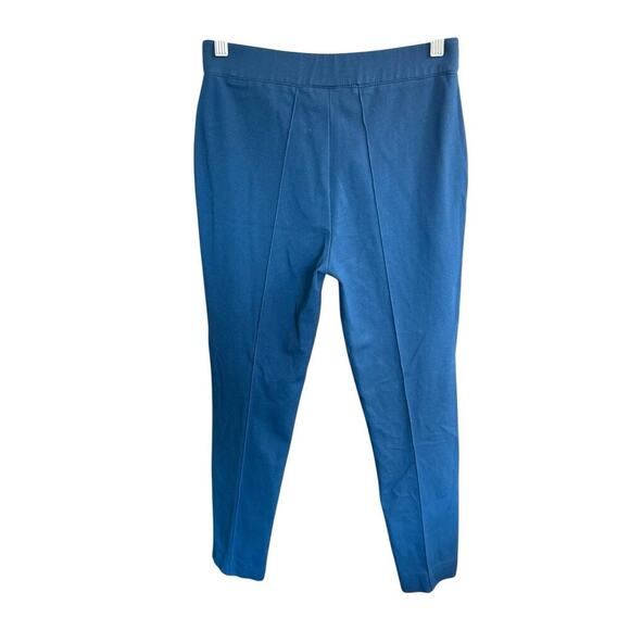 Akris Punto Pants 4 Stretch Straight Leg Trouser Career Classic Minimalist Blue - Picture 3 of 10